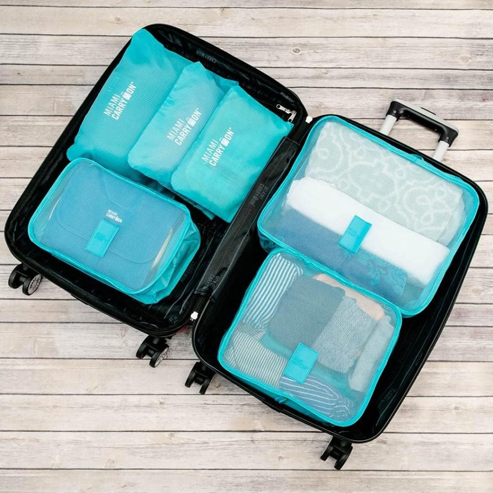 🆕 NIB 💖6-Piece Packing Cubes for Luggage Organization